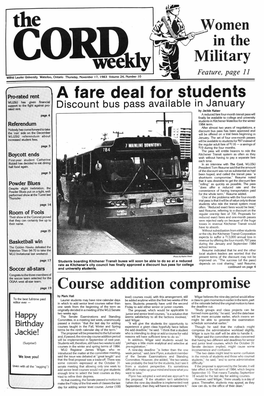 The Cord Weekly (November 17, 1983)
