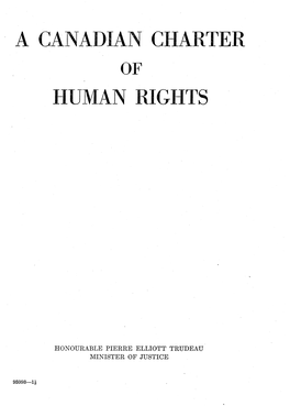 A Canadian Charter Human Rights