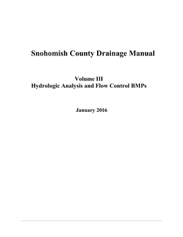 Volume III Hydrologic Analysis and Flow Control Bmps