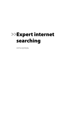 Expert Internet Searching