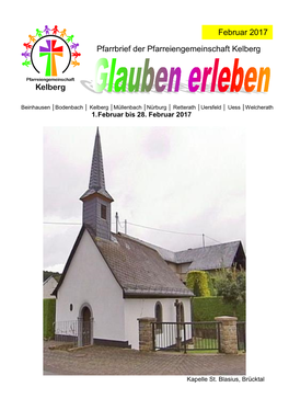 Pfarrbrief Der Pfarreiengemeinschaft Kelberg Februar 2017