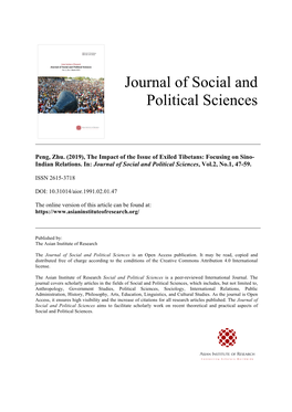 Journal of Social and Political Sciences