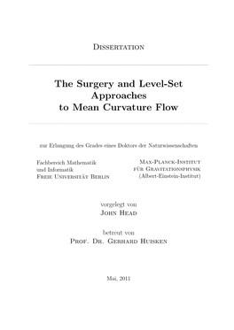 The Surgery and Level-Set Approaches to Mean Curvature Flow