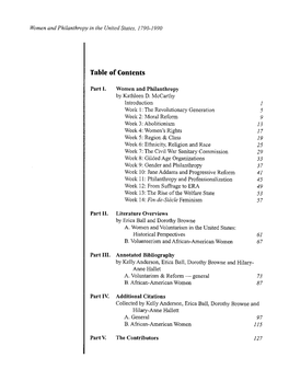 Table of Contents