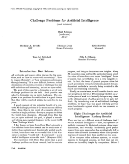 1996-Challenge Problems for Artificial Intelligence