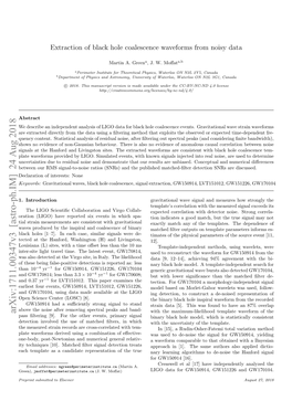 Extraction of Black Hole Coalescence Waveforms from Noisy Data