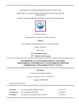 Recherche Et Caracterisation D'activités