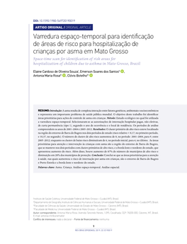 Space-Time Scan for Identification of Risk Areas for Hospitalization of Children Due to Asthma in Mato Grosso, Brazil