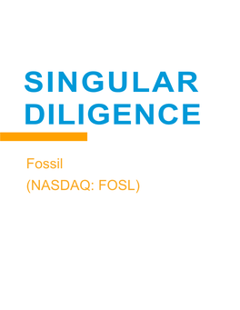 Fossil (NASDAQ: FOSL) Gross EBITDA EBIT