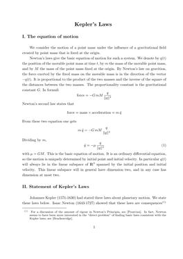 Kepler's Laws