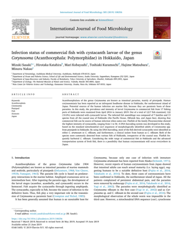 International Journal of Food Microbiology Infection Status Of