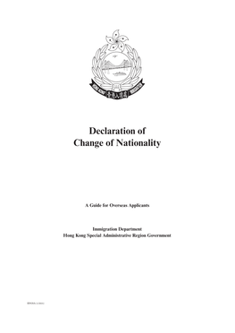 Declaration of Change of Nationality