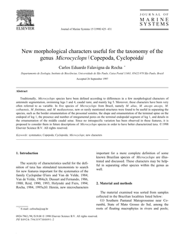 New Morphological Characters Useful for the Taxonomy of the Ž / Genus