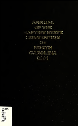 Annual of the ... Annual Session of the Baptist State Convention of North Carolina