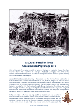 Mccrae's Battalion Trust Contalmaison Pilgrimage 2019