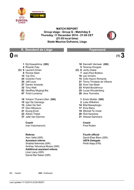 Feyenoord R. Standard De Liège