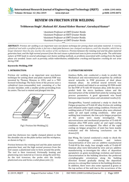 Review on Friction Stir Welding