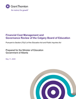 Calgary Board of Education – Final Report – May 2020