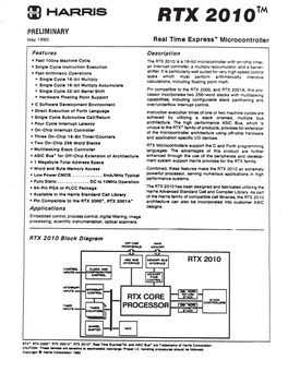 RTX 2010™ PRELIMINARY May 1990 Real Time Express