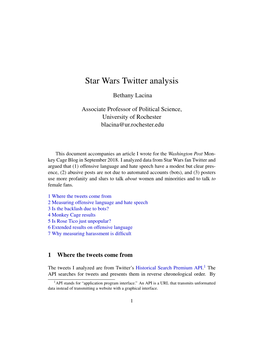 Star Wars Twitter Analysis