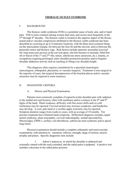 Thoracic Outlet Syndrome
