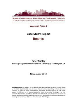 Case Study Report BRISTOL
