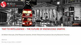 Text to Intelligence – the Future of Knowledge Graphs