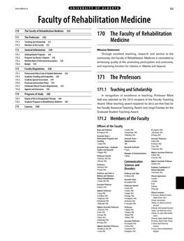 Faculty of Rehabilitation Medicine