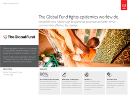 Global Fund Uses Adobe Sign to Speed up Processes to Better Serve