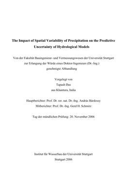 The Impact of Spatial Variability of Precipitation on the Predictive Uncertainty of Hydrological Models