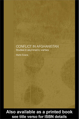 Conflict in Afghanistan