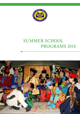 Summer School Programs 2018