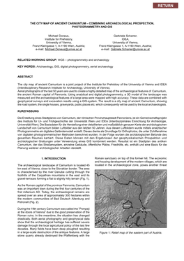 The City Map of Ancient Carnuntum – Combining Archaeological Prospection, Photogrammetry and Gis