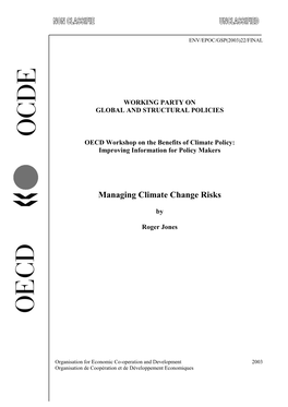 Managing Climate Change Risks