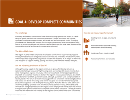 Goal 4: Develop Complete Communities