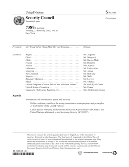 S/PV.7389 Maintenance of International Peace and Security 23/02/2015