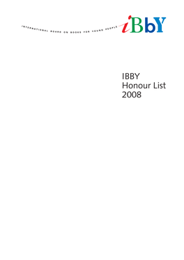 IBBY Honour List 2008