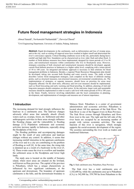 Future Flood Management Strategies in Indonesia