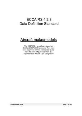 ECCAIRS 4.2.8 Data Definition Standard
