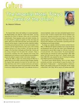 The Imperial Hotel, Tokyo ― Jewel of the Orient by Mukesh Williams Author Mukesh Williams