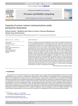 Capacity of Screen&#X2013;Camera Communications Under Perspective Distortions