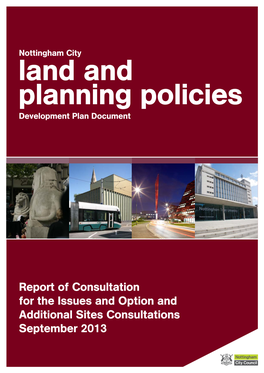 Report of Consultation Issues & Options Cover