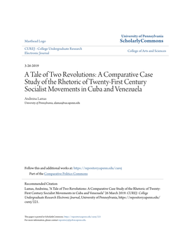 A Tale of Two Revolutions: a Comparative Case Study of The