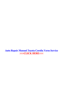 Auto Repair Manual Toyota Corolla Verso Service.Pdf