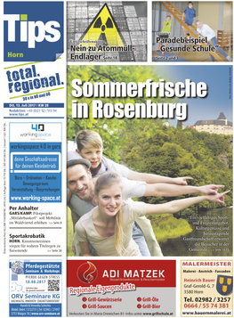 Sommerfrische in Rosenburg