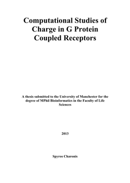 Computational Studies of Charge in G Protein Coupled Receptors