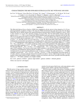 Characterizing the Mid-Infrared Extragalactic Sky with Wise and Sdss