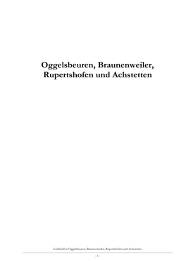 Oggelsbeuren, Braunenweiler, Rupertshofen Und Achstetten