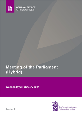 Meeting of the Parliament (Hybrid)