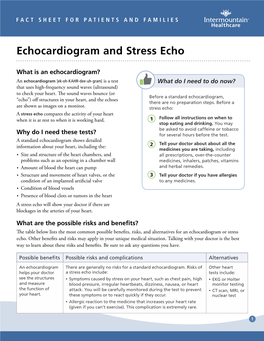 Echocardiogram and Stress Echo